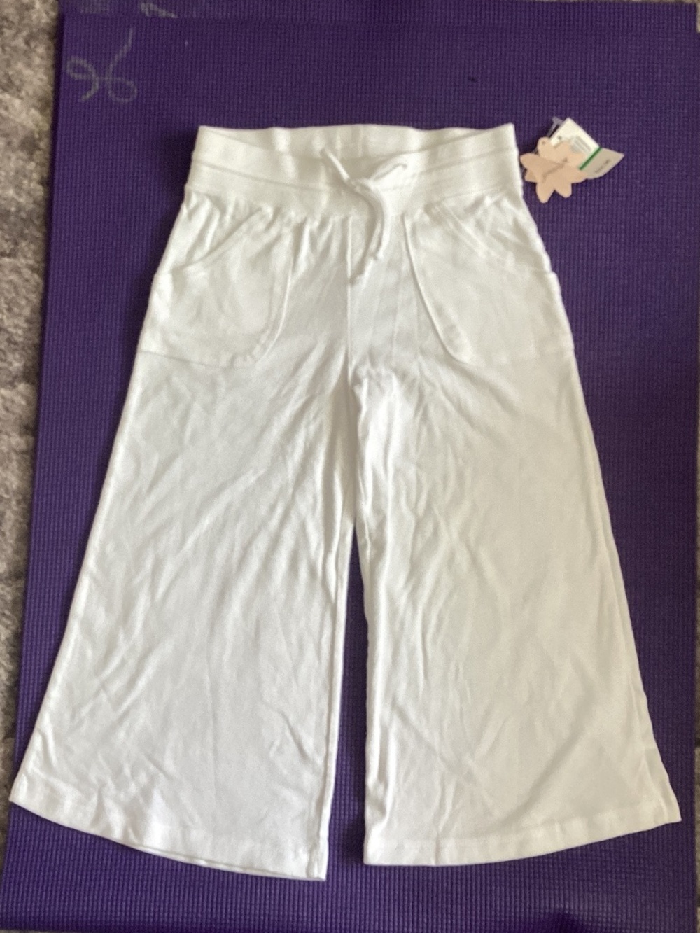 Grane White Cotton Capri Pants Girls Large Macy’s NWT
